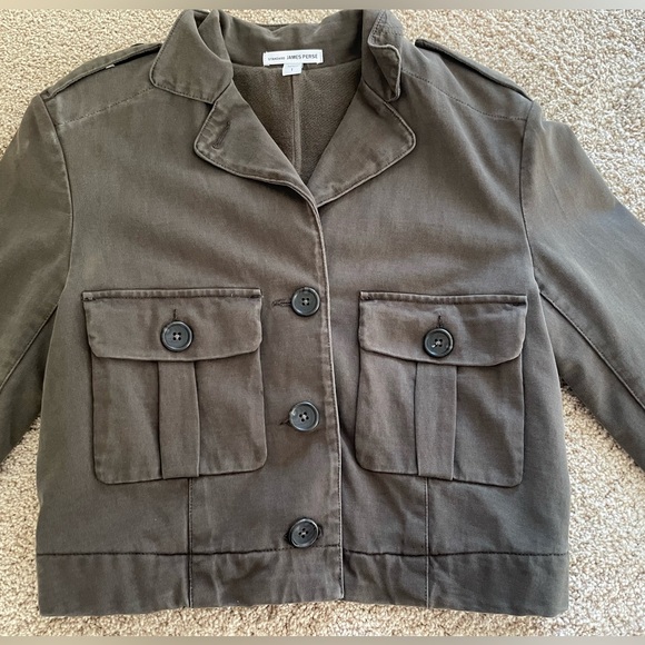 James Perse Standard Crop Military Jacket - Picture 2 of 8